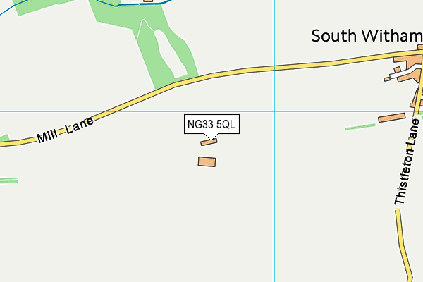 NG33 5QL map - OS VectorMap District (Ordnance Survey)