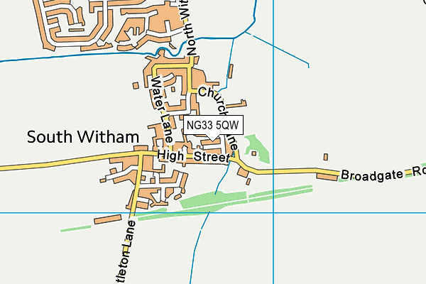NG33 5QW map - OS VectorMap District (Ordnance Survey)
