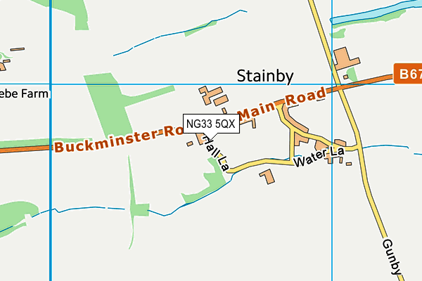 NG33 5QX map - OS VectorMap District (Ordnance Survey)