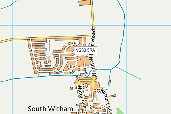 NG33 5RA map - OS VectorMap District (Ordnance Survey)
