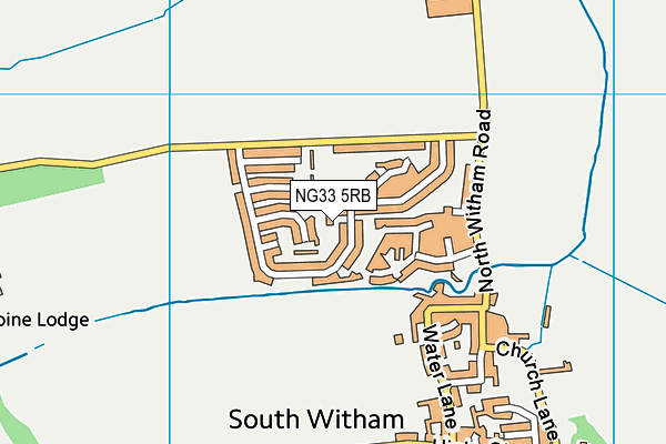 NG33 5RB map - OS VectorMap District (Ordnance Survey)