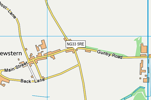 NG33 5RE map - OS VectorMap District (Ordnance Survey)