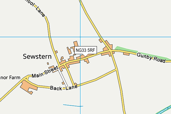 NG33 5RF map - OS VectorMap District (Ordnance Survey)