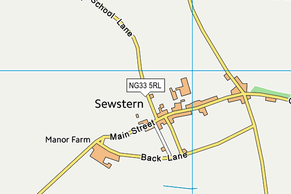 NG33 5RL map - OS VectorMap District (Ordnance Survey)