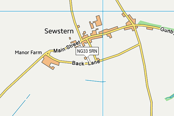 NG33 5RN map - OS VectorMap District (Ordnance Survey)