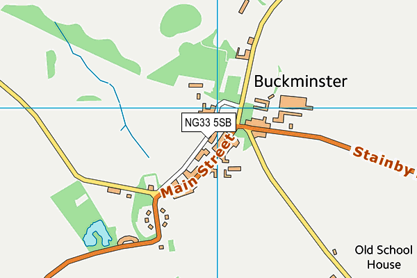 NG33 5SB map - OS VectorMap District (Ordnance Survey)