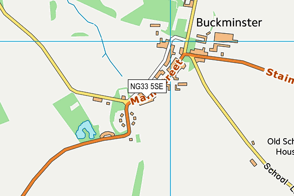 NG33 5SE map - OS VectorMap District (Ordnance Survey)