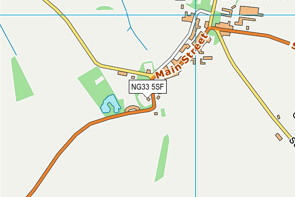 Buckminster Playing Field map (NG33 5SF) - OS VectorMap District (Ordnance Survey)