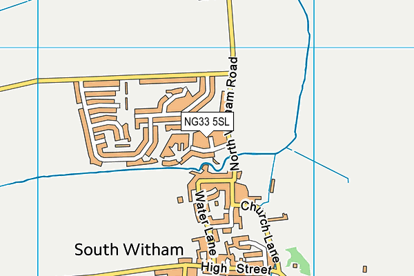 NG33 5SL map - OS VectorMap District (Ordnance Survey)