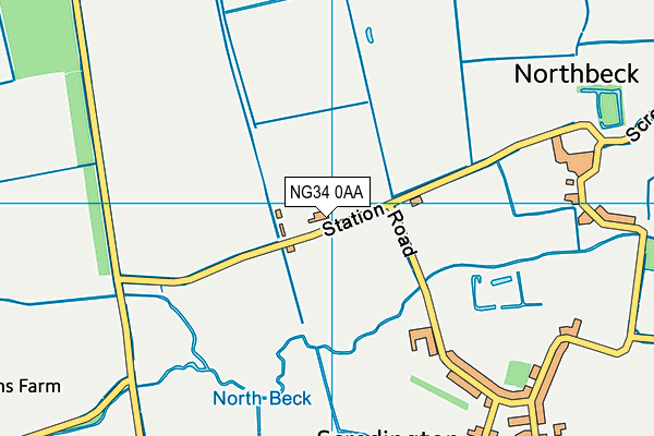 NG34 0AA map - OS VectorMap District (Ordnance Survey)
