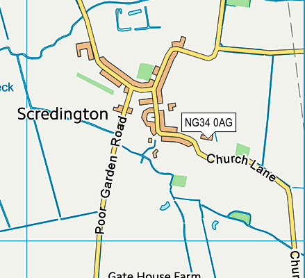 Scredington Community Centre map (NG34 0AG) - OS VectorMap District (Ordnance Survey)