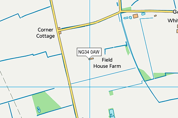 NG34 0AW map - OS VectorMap District (Ordnance Survey)