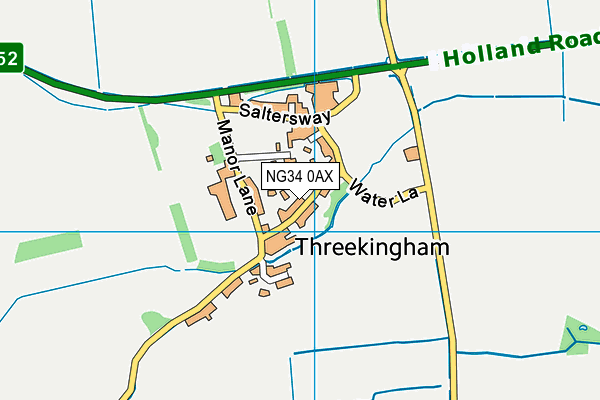 NG34 0AX map - OS VectorMap District (Ordnance Survey)