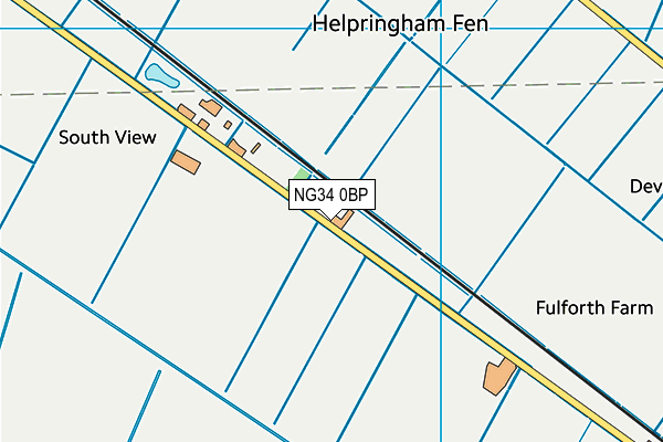 NG34 0BP map - OS VectorMap District (Ordnance Survey)