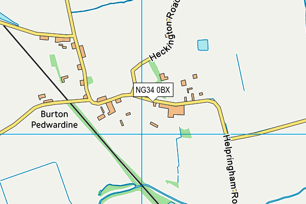 NG34 0BX map - OS VectorMap District (Ordnance Survey)