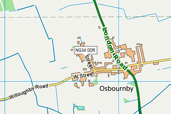 NG34 0DR map - OS VectorMap District (Ordnance Survey)