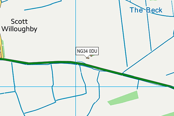 NG34 0DU map - OS VectorMap District (Ordnance Survey)