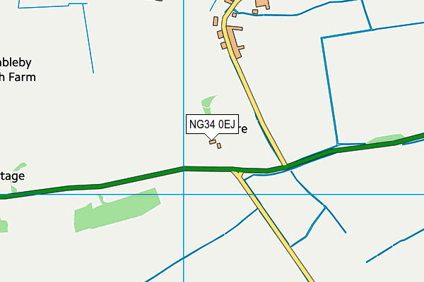 NG34 0EJ map - OS VectorMap District (Ordnance Survey)