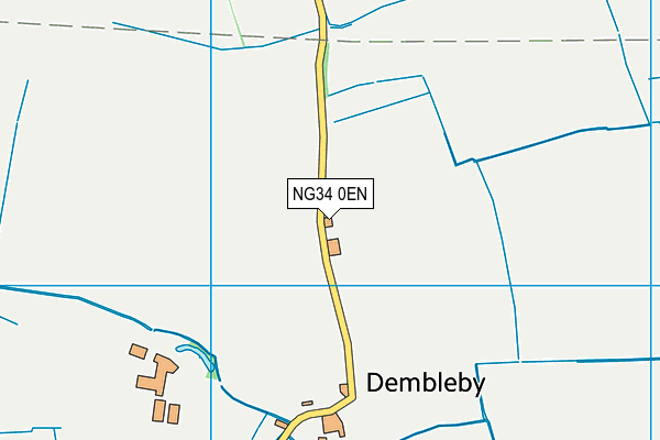 NG34 0EN map - OS VectorMap District (Ordnance Survey)