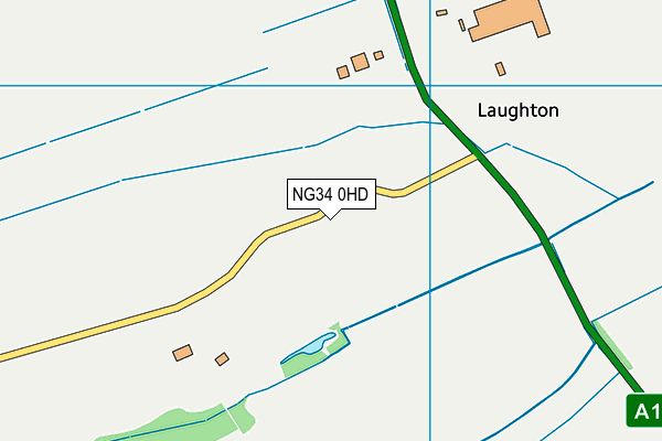 NG34 0HD map - OS VectorMap District (Ordnance Survey)