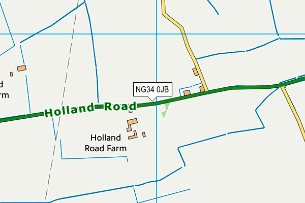 NG34 0JB map - OS VectorMap District (Ordnance Survey)
