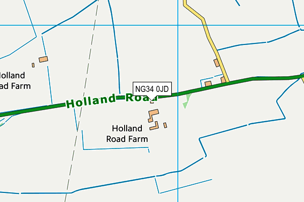 NG34 0JD map - OS VectorMap District (Ordnance Survey)