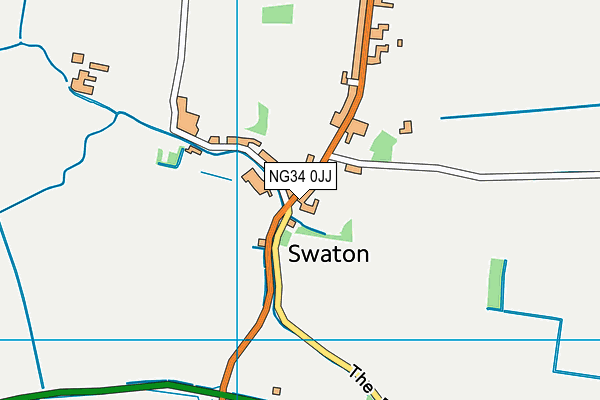NG34 0JJ map - OS VectorMap District (Ordnance Survey)