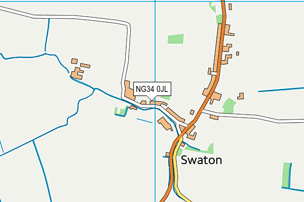 NG34 0JL map - OS VectorMap District (Ordnance Survey)