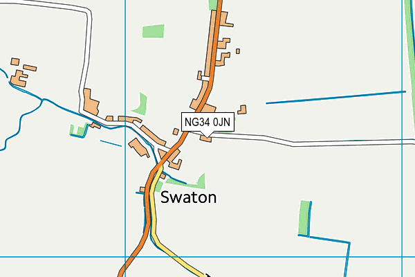 NG34 0JN map - OS VectorMap District (Ordnance Survey)