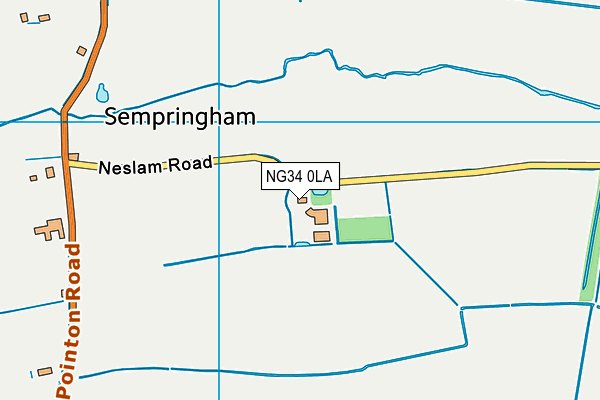 NG34 0LA map - OS VectorMap District (Ordnance Survey)