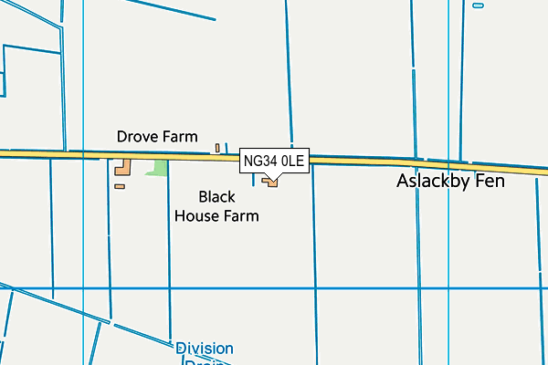 NG34 0LE map - OS VectorMap District (Ordnance Survey)