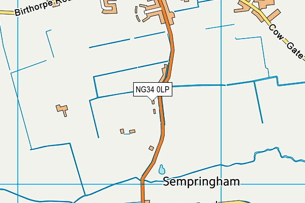 NG34 0LP map - OS VectorMap District (Ordnance Survey)