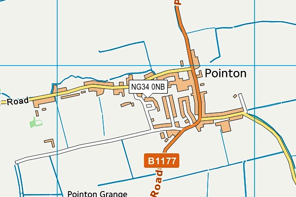 NG34 0NB map - OS VectorMap District (Ordnance Survey)