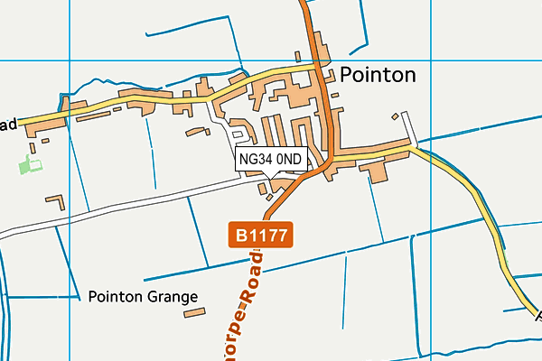 NG34 0ND map - OS VectorMap District (Ordnance Survey)