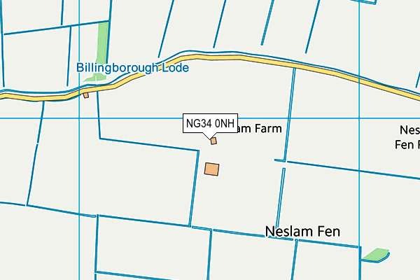 NG34 0NH map - OS VectorMap District (Ordnance Survey)