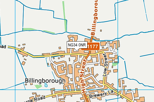 NG34 0NR map - OS VectorMap District (Ordnance Survey)