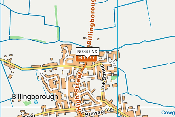 NG34 0NX map - OS VectorMap District (Ordnance Survey)
