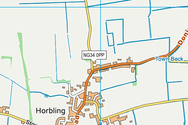 NG34 0PP map - OS VectorMap District (Ordnance Survey)