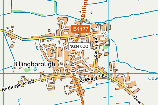 NG34 0QQ map - OS VectorMap District (Ordnance Survey)