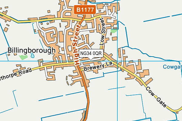 NG34 0QR map - OS VectorMap District (Ordnance Survey)