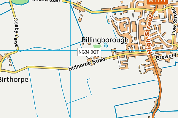 St Georges Academy (Billingborough Site) (Closed) map (NG34 0QT) - OS VectorMap District (Ordnance Survey)