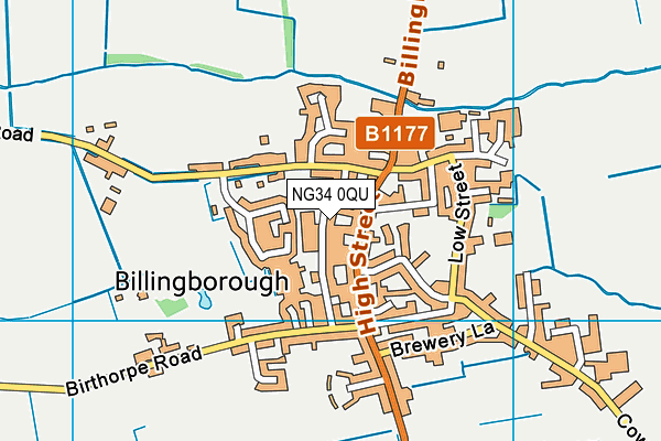 NG34 0QU map - OS VectorMap District (Ordnance Survey)