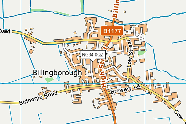 NG34 0QZ map - OS VectorMap District (Ordnance Survey)