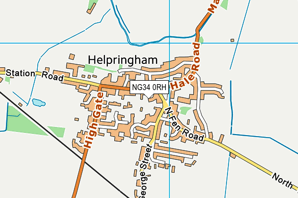 NG34 0RH map - OS VectorMap District (Ordnance Survey)