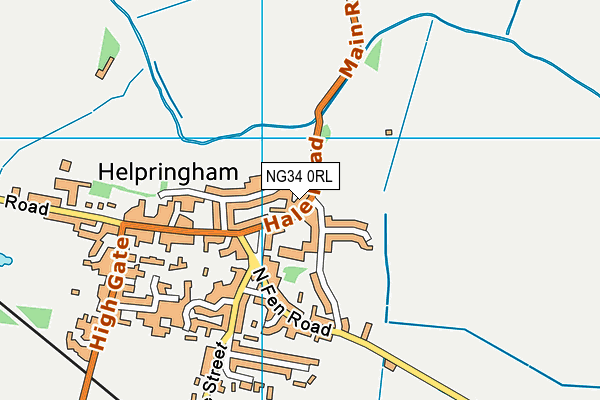 NG34 0RL map - OS VectorMap District (Ordnance Survey)