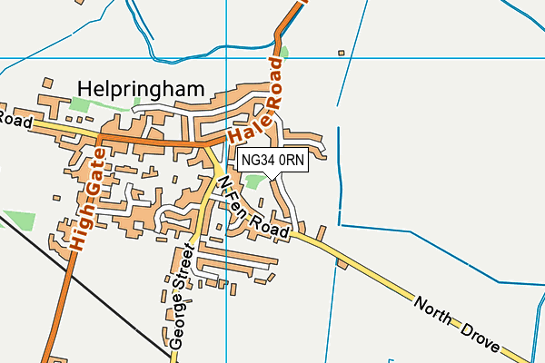 NG34 0RN map - OS VectorMap District (Ordnance Survey)