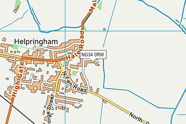 NG34 0RW map - OS VectorMap District (Ordnance Survey)