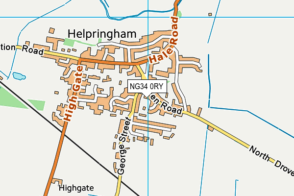 NG34 0RY map - OS VectorMap District (Ordnance Survey)