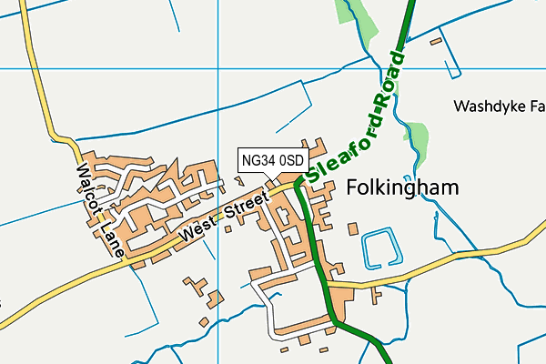 NG34 0SD map - OS VectorMap District (Ordnance Survey)