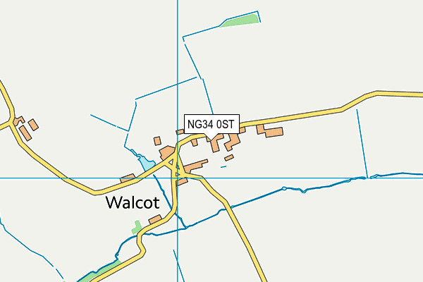 NG34 0ST map - OS VectorMap District (Ordnance Survey)